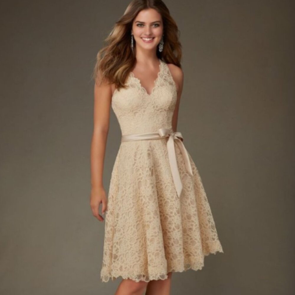 Mori Lee by Madeline Gardner Lace Dress (1251)